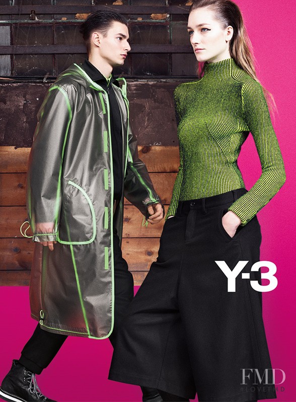 Joséphine Le Tutour featured in  the Y-3 advertisement for Autumn/Winter 2013