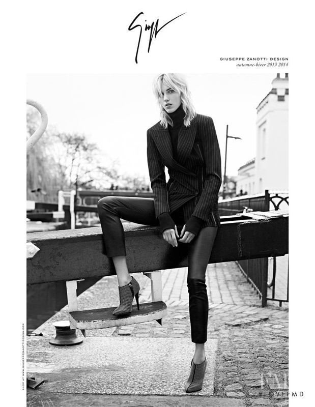 Anja Rubik featured in  the Giuseppe Zanotti advertisement for Autumn/Winter 2013