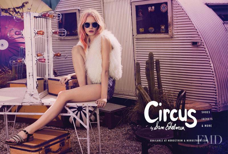 Camilla Forchhammer Christensen featured in  the Sam Edelman Circus advertisement for Spring/Summer 2014