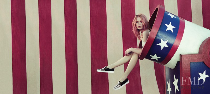 Camilla Forchhammer Christensen featured in  the Sam Edelman Circus advertisement for Spring/Summer 2014