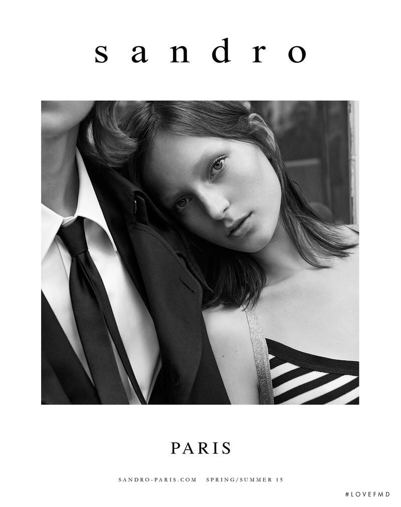 Julia Bergshoeff featured in  the Sandro lookbook for Spring/Summer 2015
