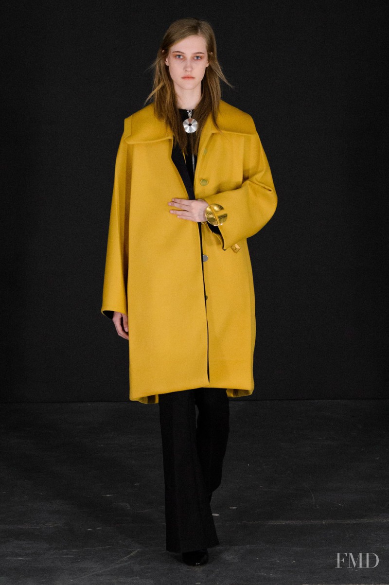 Lana Forneck featured in  the Thomas Tait fashion show for Autumn/Winter 2015