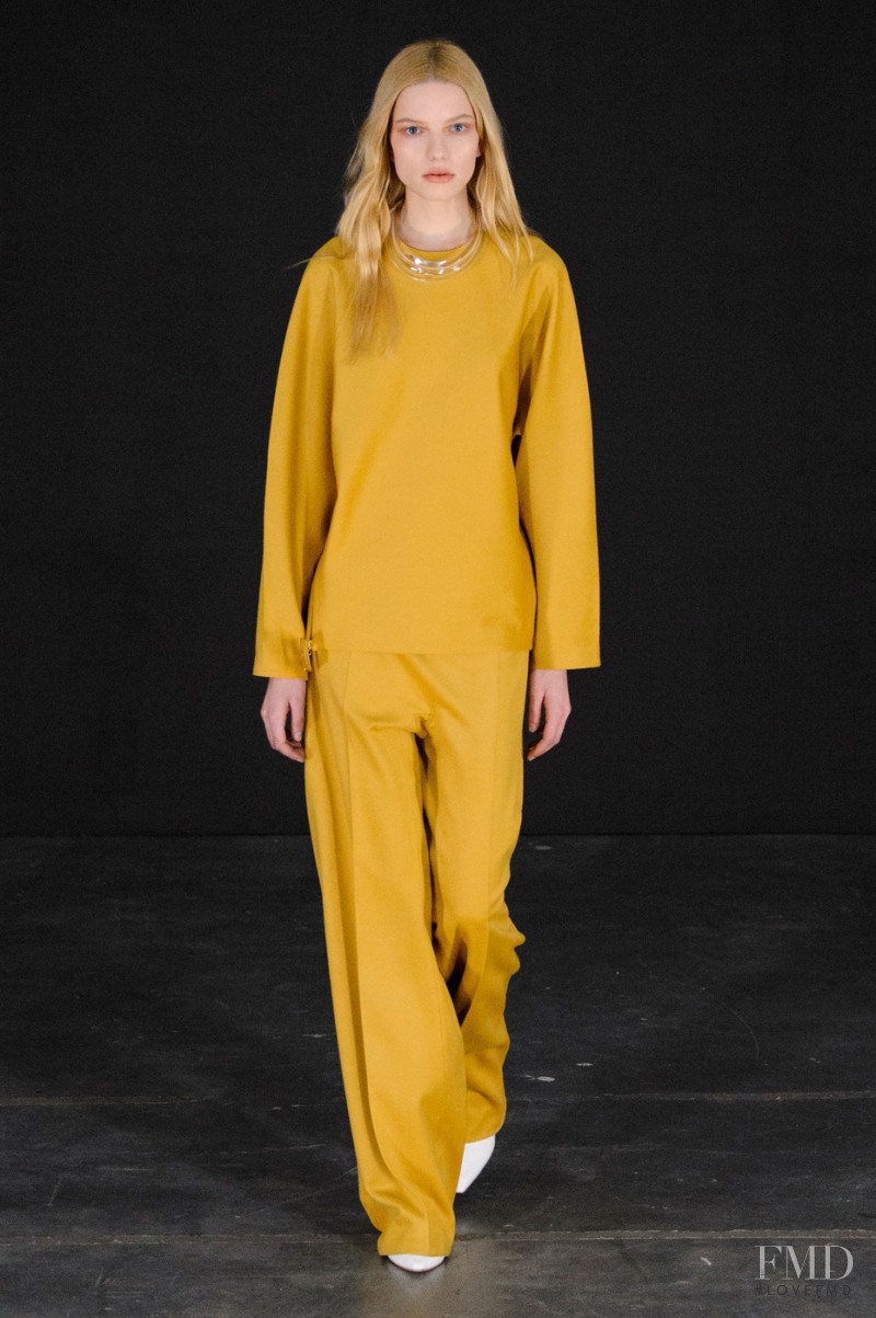 Barbora Bruskova featured in  the Thomas Tait fashion show for Autumn/Winter 2015