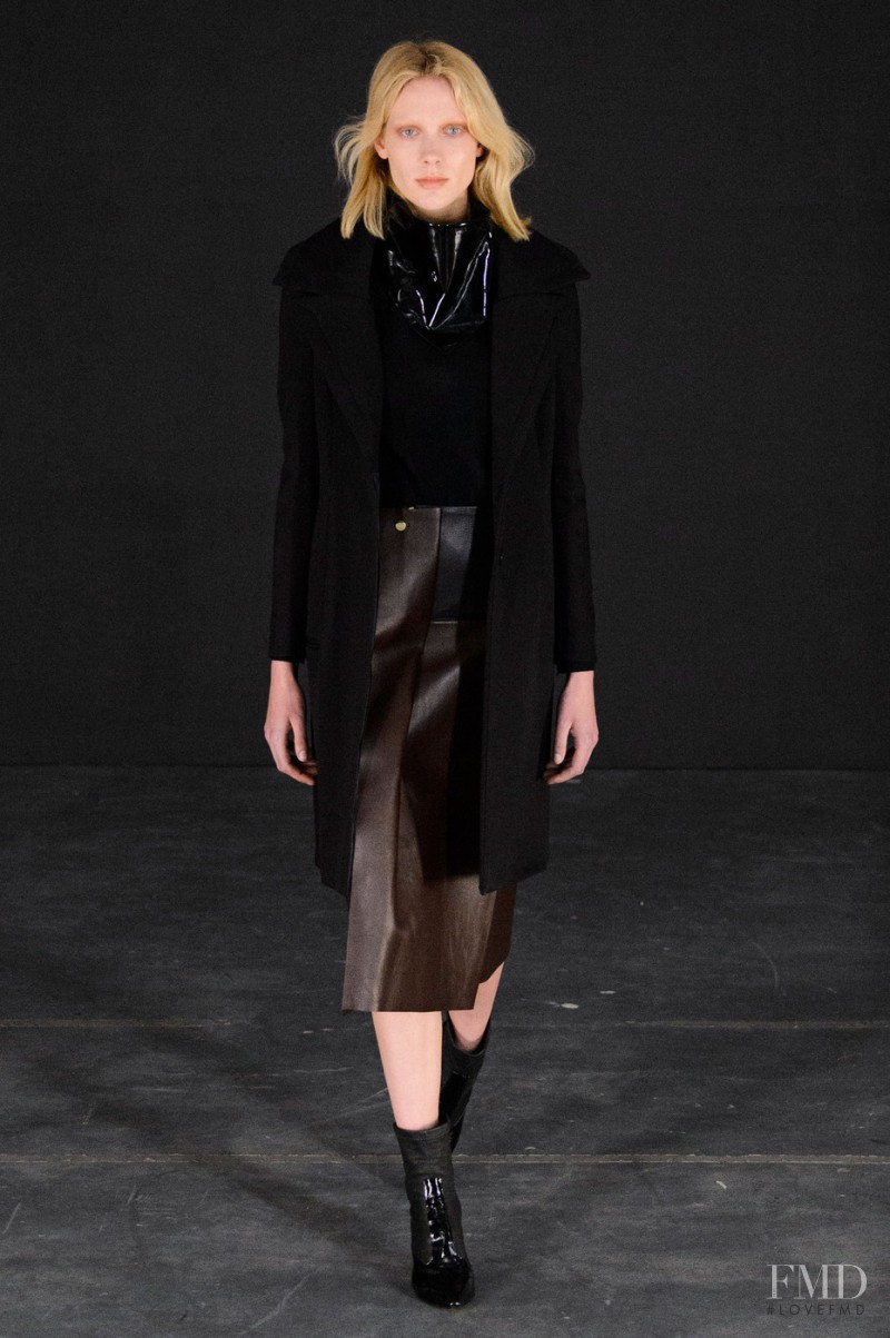 Annely Bouma featured in  the Thomas Tait fashion show for Autumn/Winter 2015