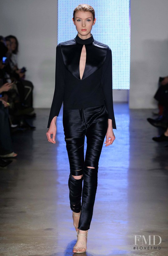 Jada Joyce featured in  the Dion Lee fashion show for Autumn/Winter 2015