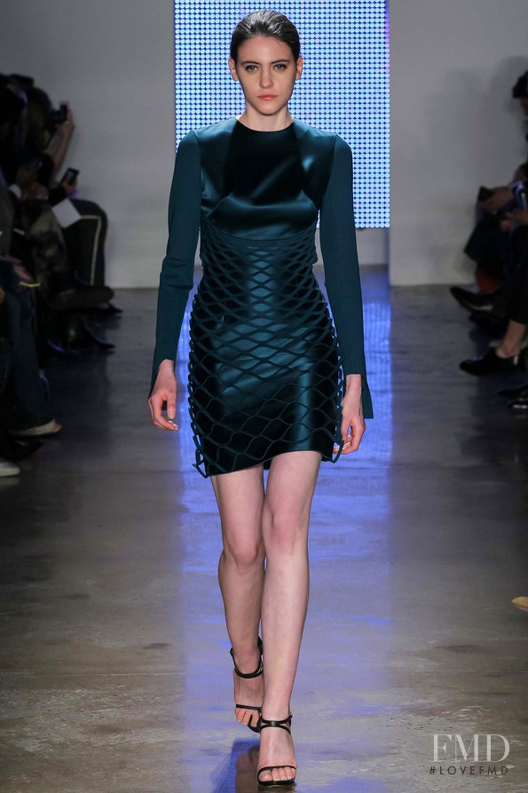 Serena Archetti featured in  the Dion Lee fashion show for Autumn/Winter 2015