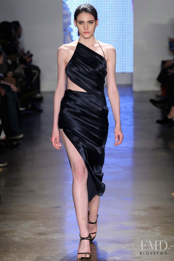 Serena Archetti featured in  the Dion Lee fashion show for Autumn/Winter 2015