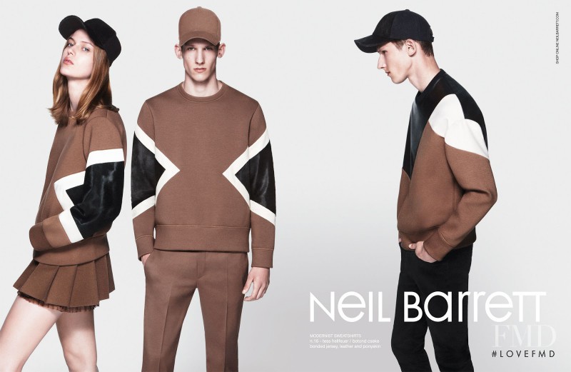 Tess Hellfeuer featured in  the Neil Barrett advertisement for Autumn/Winter 2013