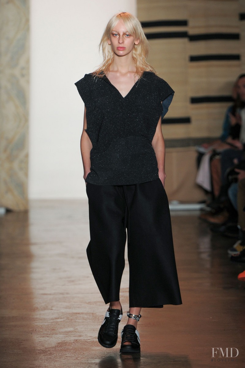 Lili Sumner featured in  the Baja East fashion show for Autumn/Winter 2015
