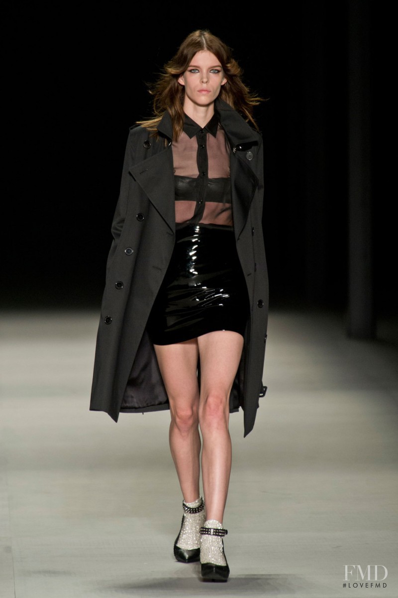 Meghan Collison featured in  the Saint Laurent fashion show for Spring/Summer 2014