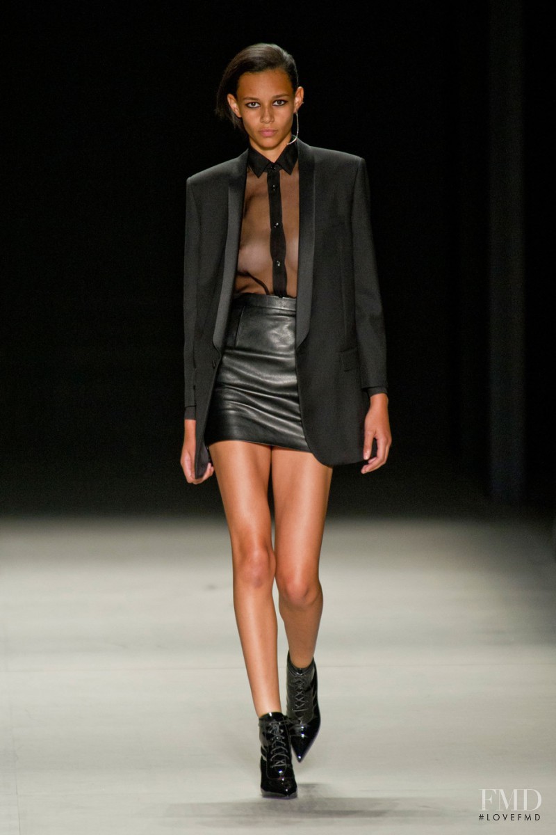 Binx Walton featured in  the Saint Laurent fashion show for Spring/Summer 2014