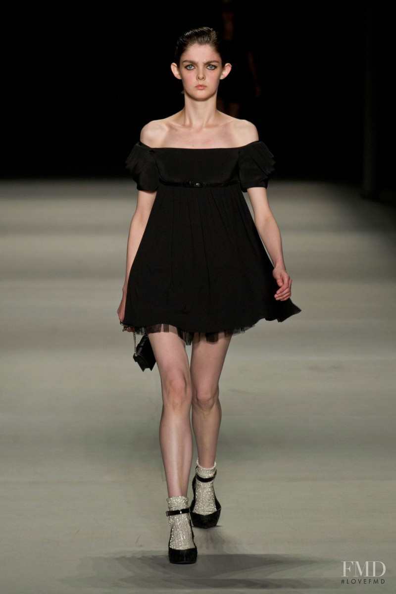 Laura O\'Grady featured in  the Saint Laurent fashion show for Spring/Summer 2014