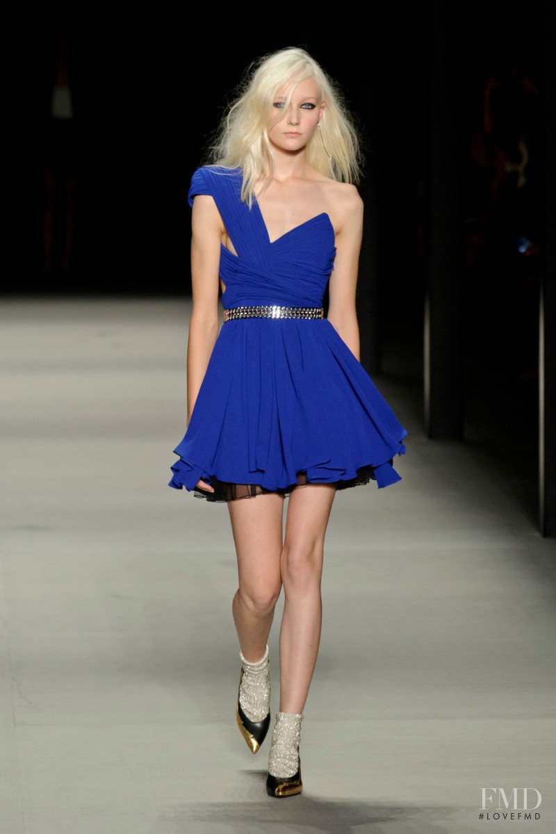 Juliette Fazekas featured in  the Saint Laurent fashion show for Spring/Summer 2014