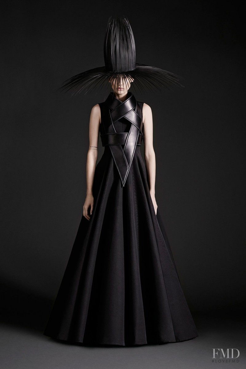 Marina Krtinic featured in  the Gareth Pugh fashion show for Spring/Summer 2015