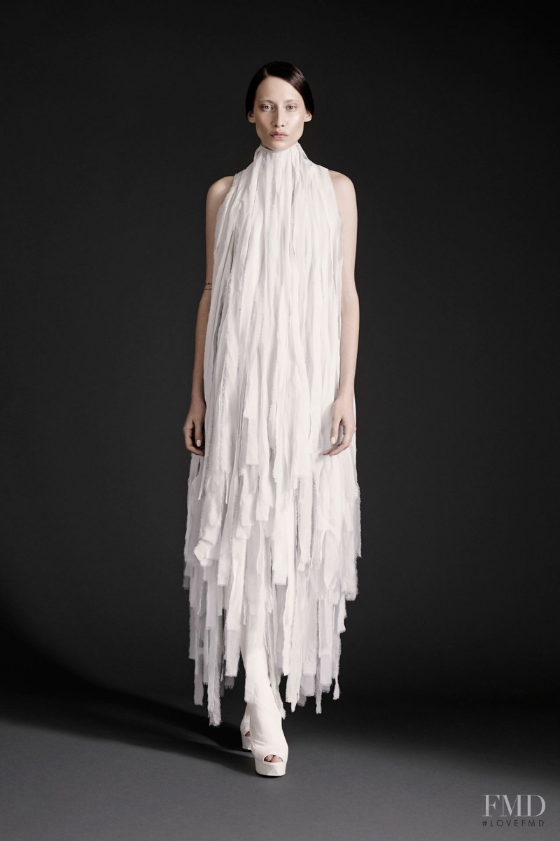 Marina Krtinic featured in  the Gareth Pugh fashion show for Spring/Summer 2015