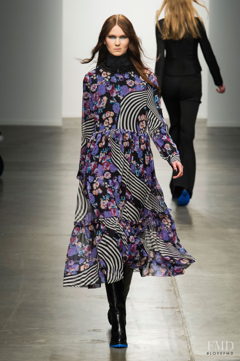 Zella Christenson featured in  the Karen Walker fashion show for Autumn/Winter 2015