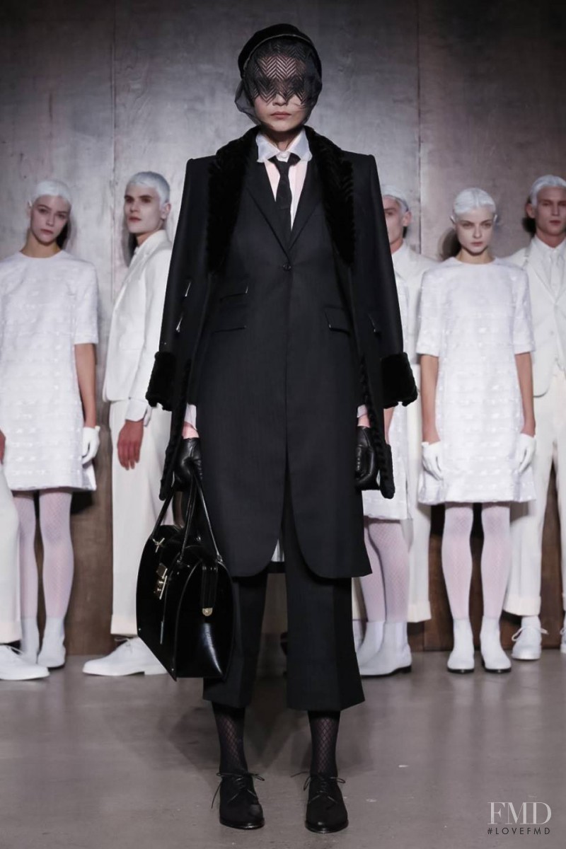 Kim Valerie Jaspers featured in  the Thom Browne fashion show for Autumn/Winter 2015