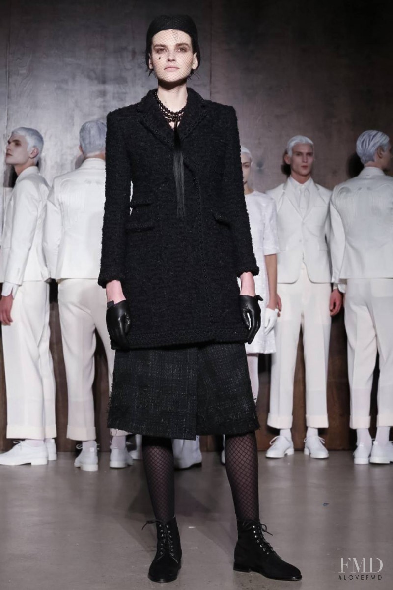 Dorota Kullova featured in  the Thom Browne fashion show for Autumn/Winter 2015