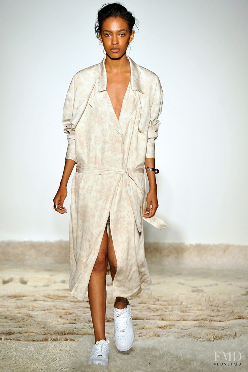 Alewya Demmisse featured in  the Baja East fashion show for Spring/Summer 2015