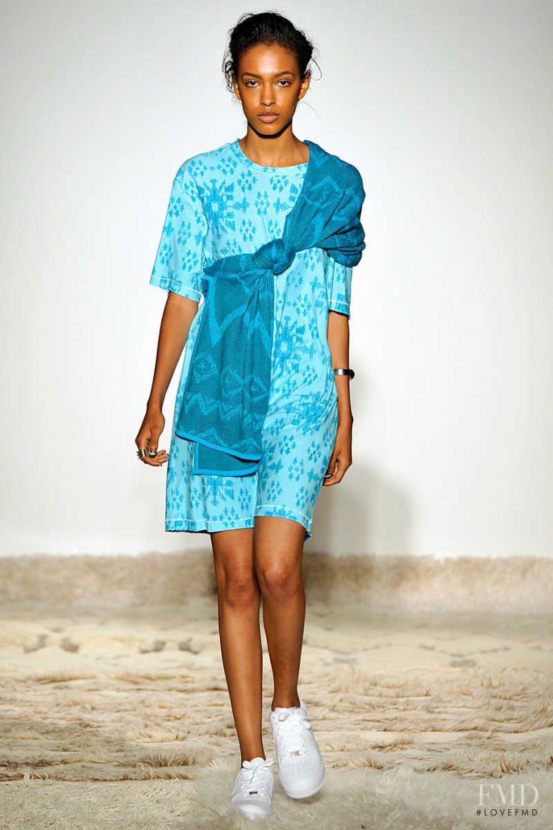 Alewya Demmisse featured in  the Baja East fashion show for Spring/Summer 2015