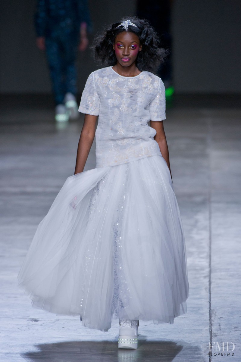 Maddie Seisay featured in  the Ashish fashion show for Autumn/Winter 2014
