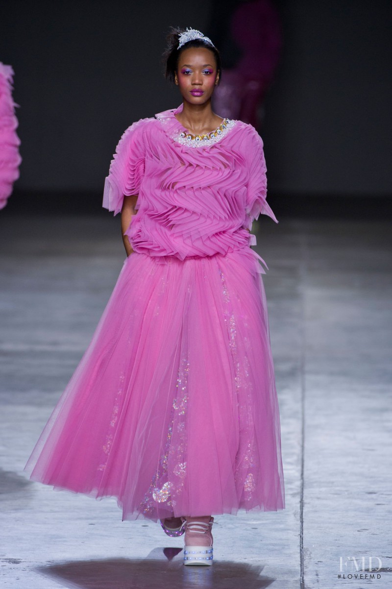 Nadja Giramata featured in  the Ashish fashion show for Autumn/Winter 2014