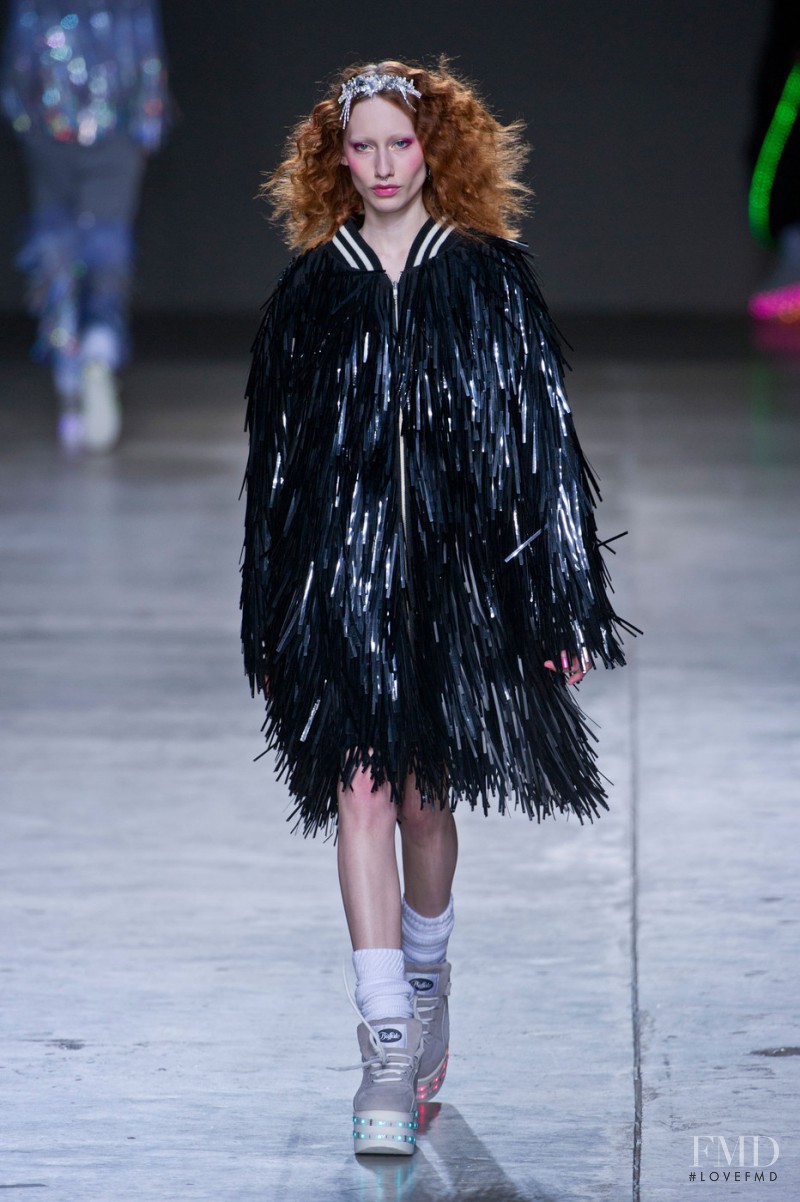 Marina Krtinic featured in  the Ashish fashion show for Autumn/Winter 2014