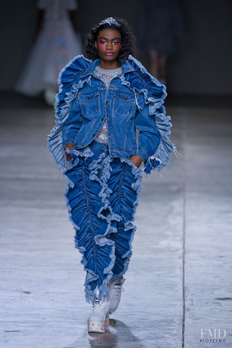 Kayla Clarke featured in  the Ashish fashion show for Autumn/Winter 2014