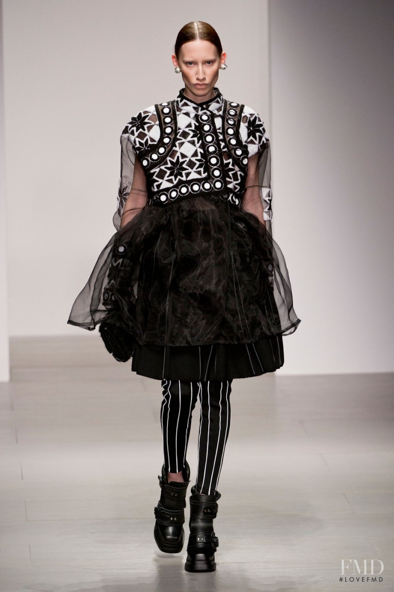 Marina Krtinic featured in  the KTZ fashion show for Autumn/Winter 2014