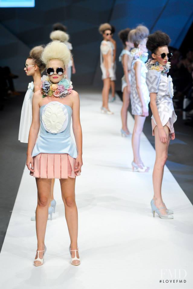 Marina Krtinic featured in  the Ana Ljubinkovic fashion show for Spring/Summer 2015