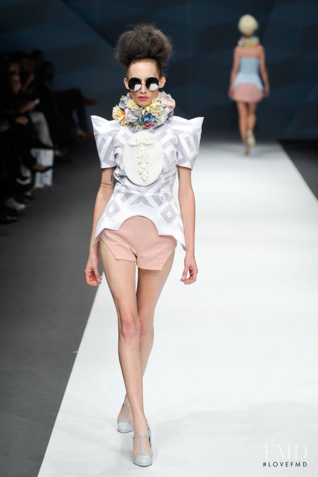 Marina Krtinic featured in  the Ana Ljubinkovic fashion show for Spring/Summer 2015