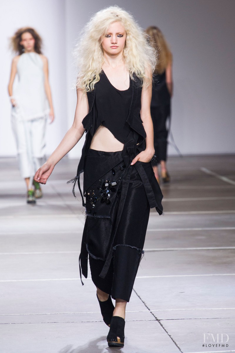 Lily Walker featured in  the Marques\'Almeida fashion show for Spring/Summer 2015