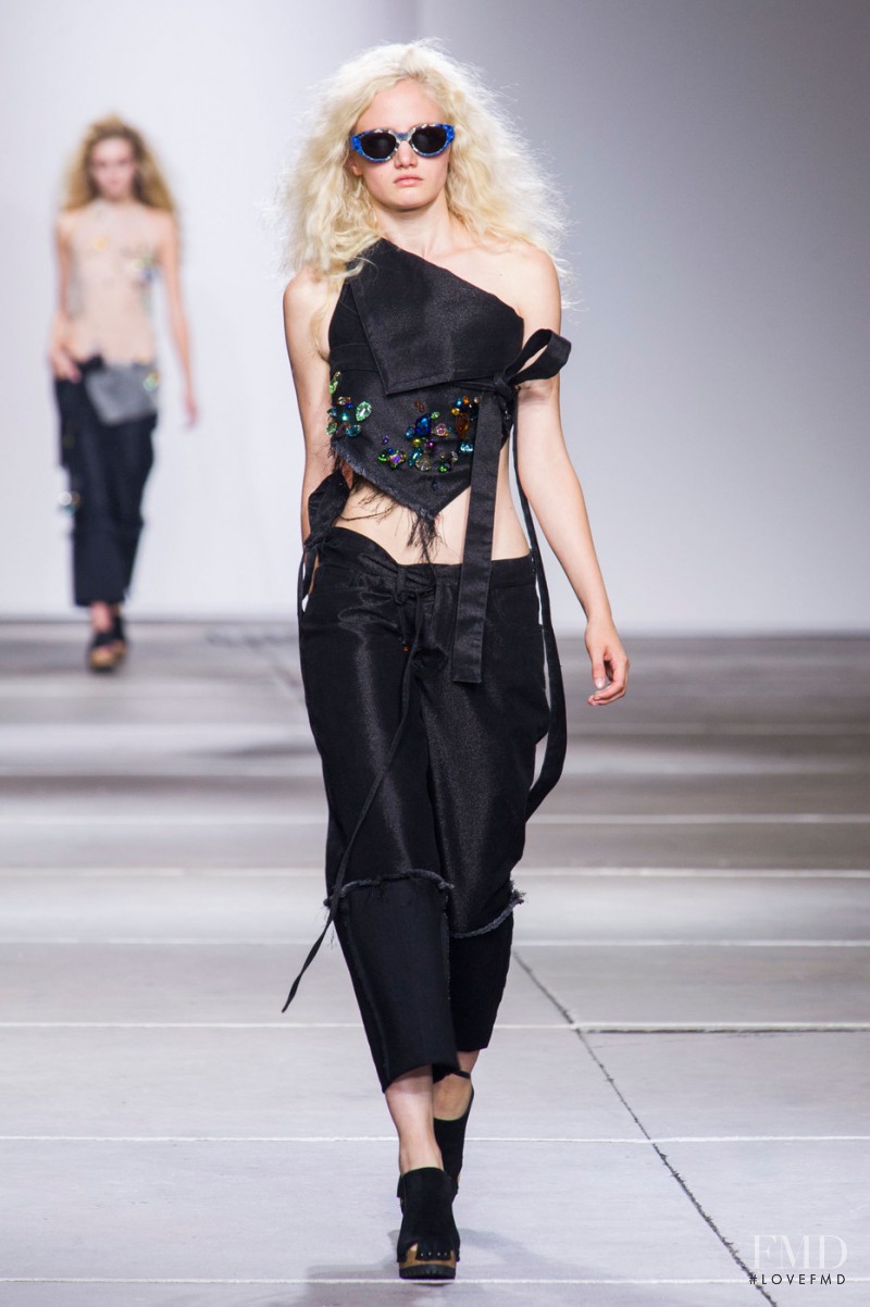 Lily Walker featured in  the Marques\'Almeida fashion show for Spring/Summer 2015