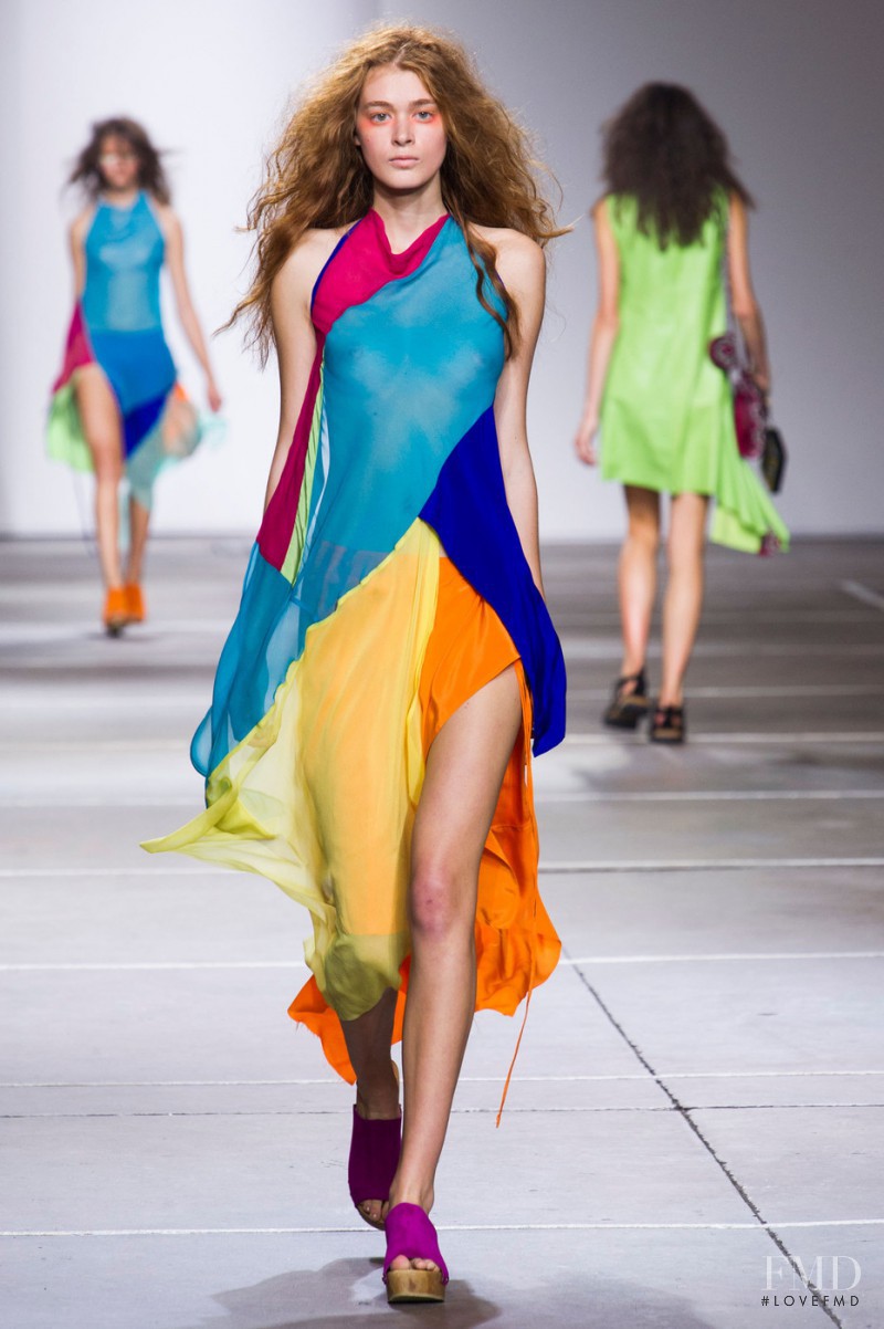 Katya Kuznetsova featured in  the Marques\'Almeida fashion show for Spring/Summer 2015