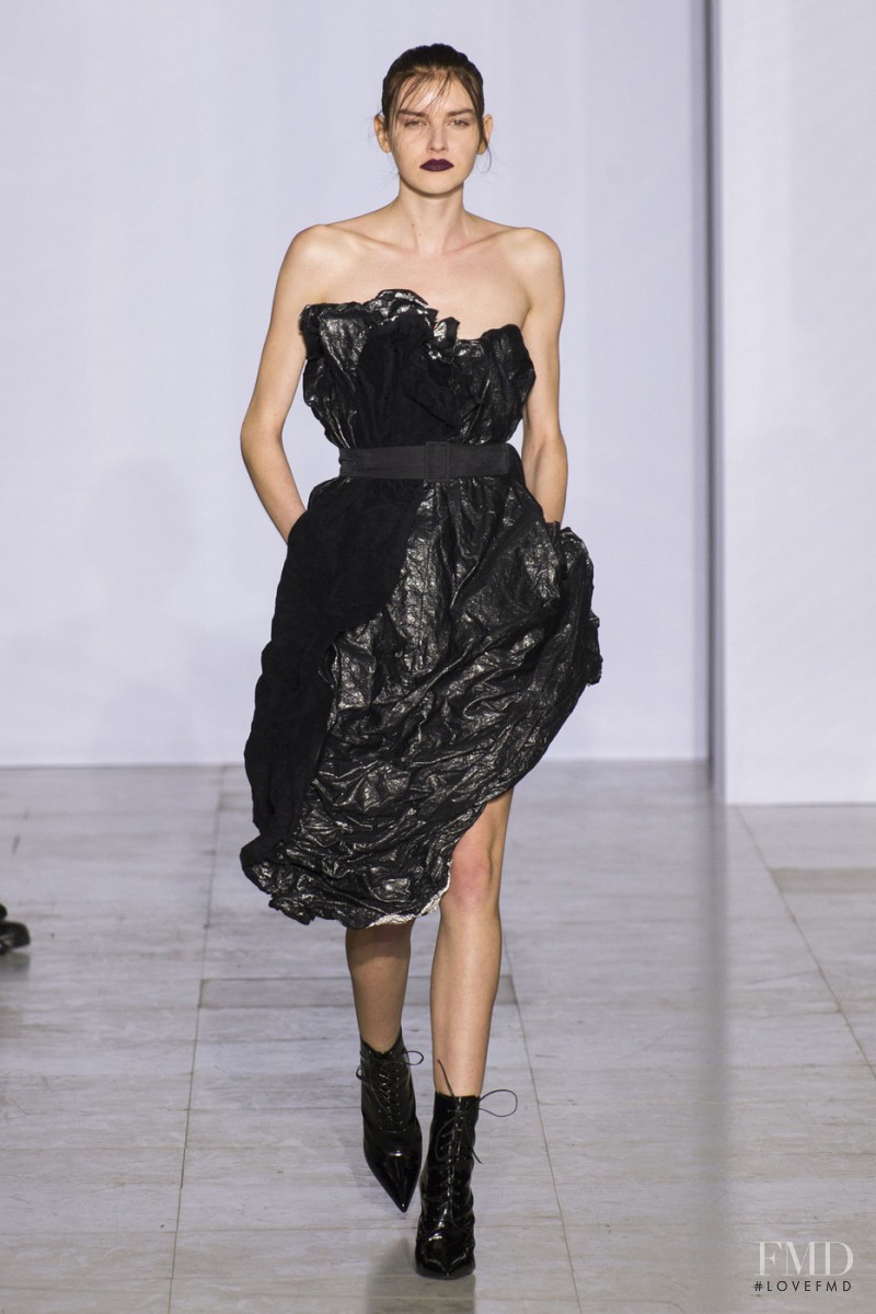 Dorota Kullova featured in  the Yang Li fashion show for Autumn/Winter 2015