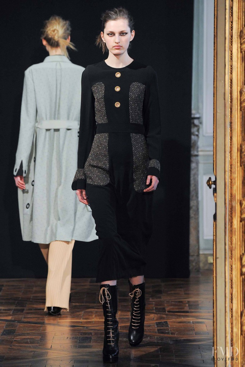 Zoe Huxford featured in  the Veronique Leroy fashion show for Autumn/Winter 2015