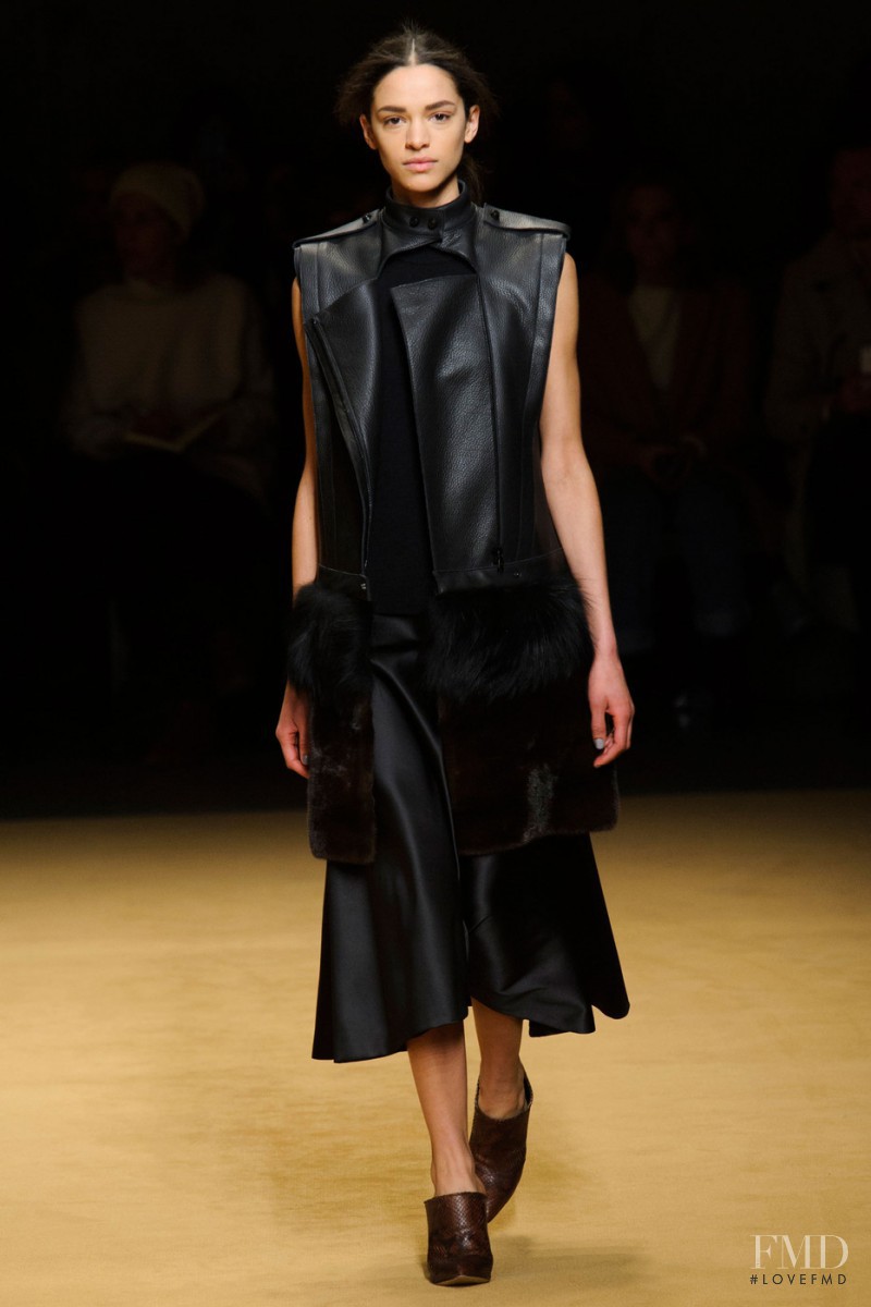 Frida Munting featured in  the Sally LaPointe fashion show for Autumn/Winter 2015