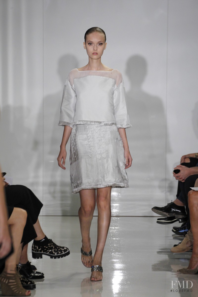 Alessiya Merzlova featured in  the Ralph Rucci fashion show for Spring/Summer 2015