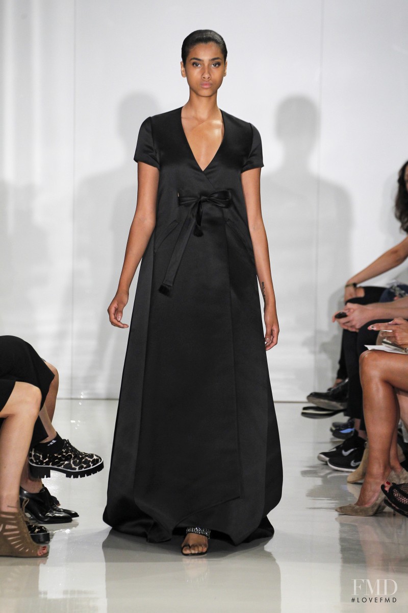 Imaan Hammam featured in  the Ralph Rucci fashion show for Spring/Summer 2015