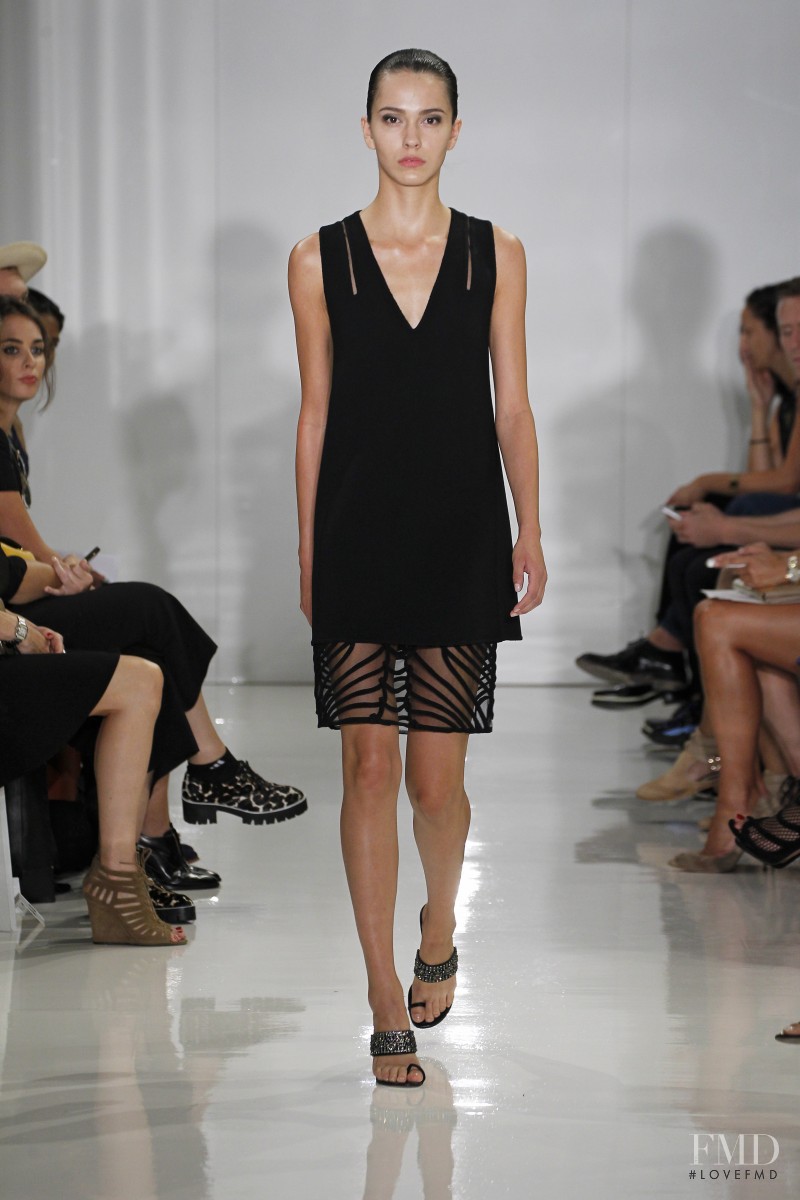 Dakota Dawn featured in  the Ralph Rucci fashion show for Spring/Summer 2015