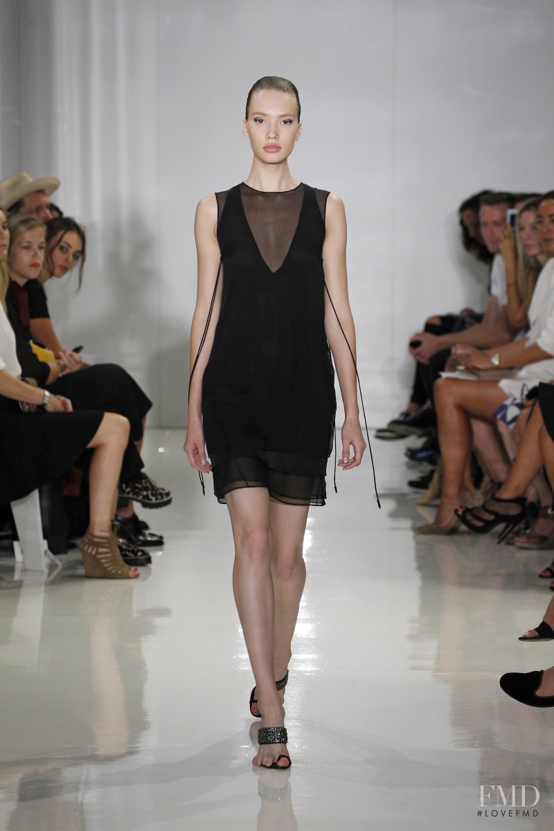 Kid Plotnikova featured in  the Ralph Rucci fashion show for Spring/Summer 2015