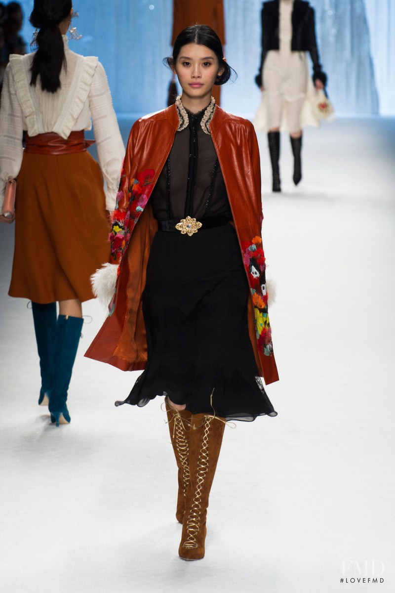 Ming Xi featured in  the Shiatzy Chen fashion show for Autumn/Winter 2015