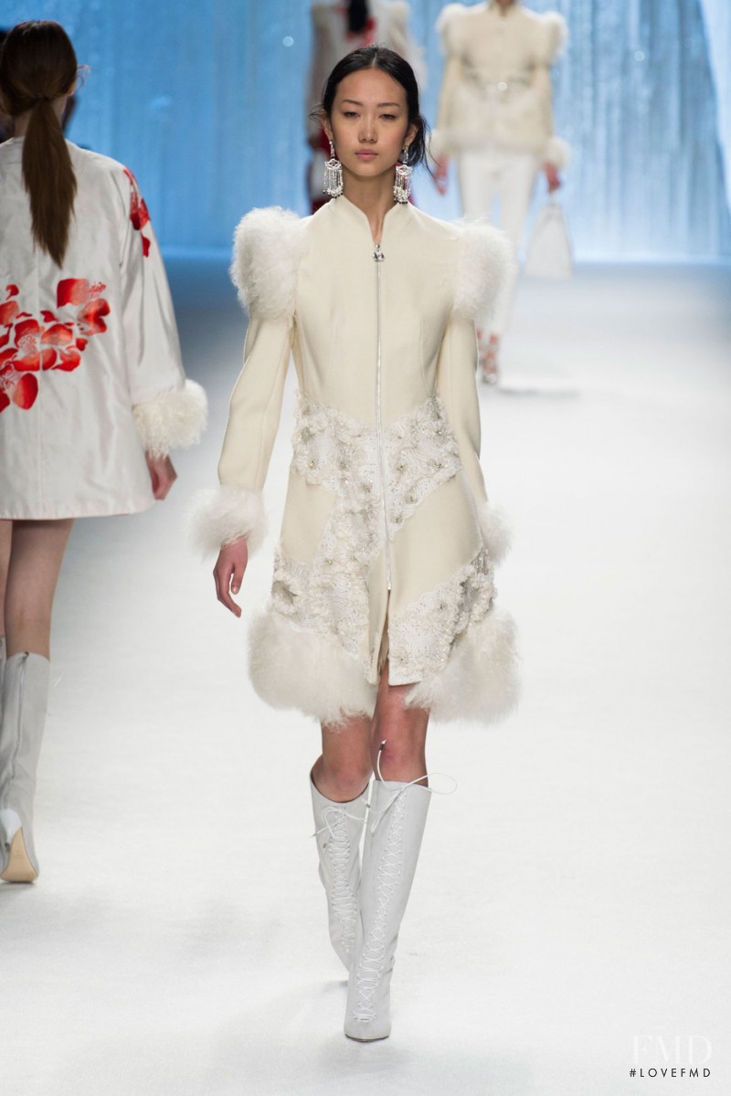 Jiaye Wu featured in  the Shiatzy Chen fashion show for Autumn/Winter 2015