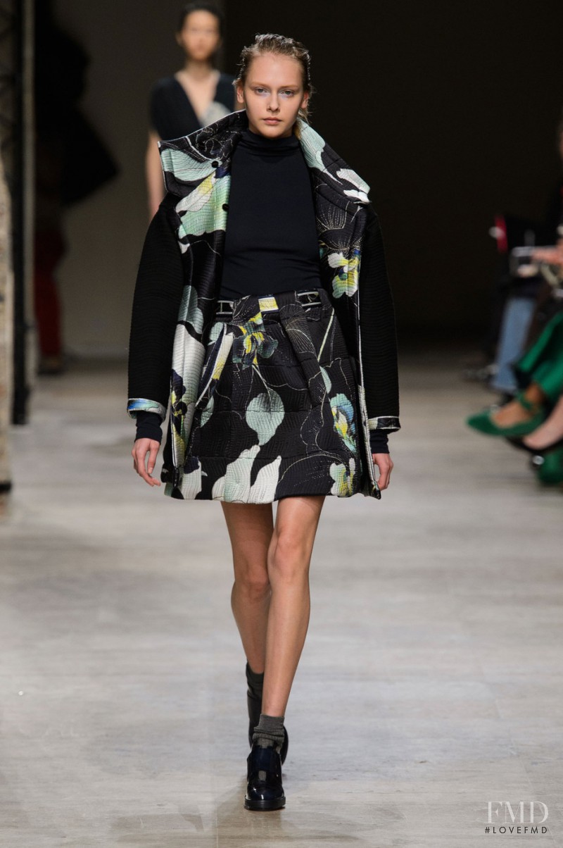 Arina Levchenko featured in  the Leonard fashion show for Autumn/Winter 2015