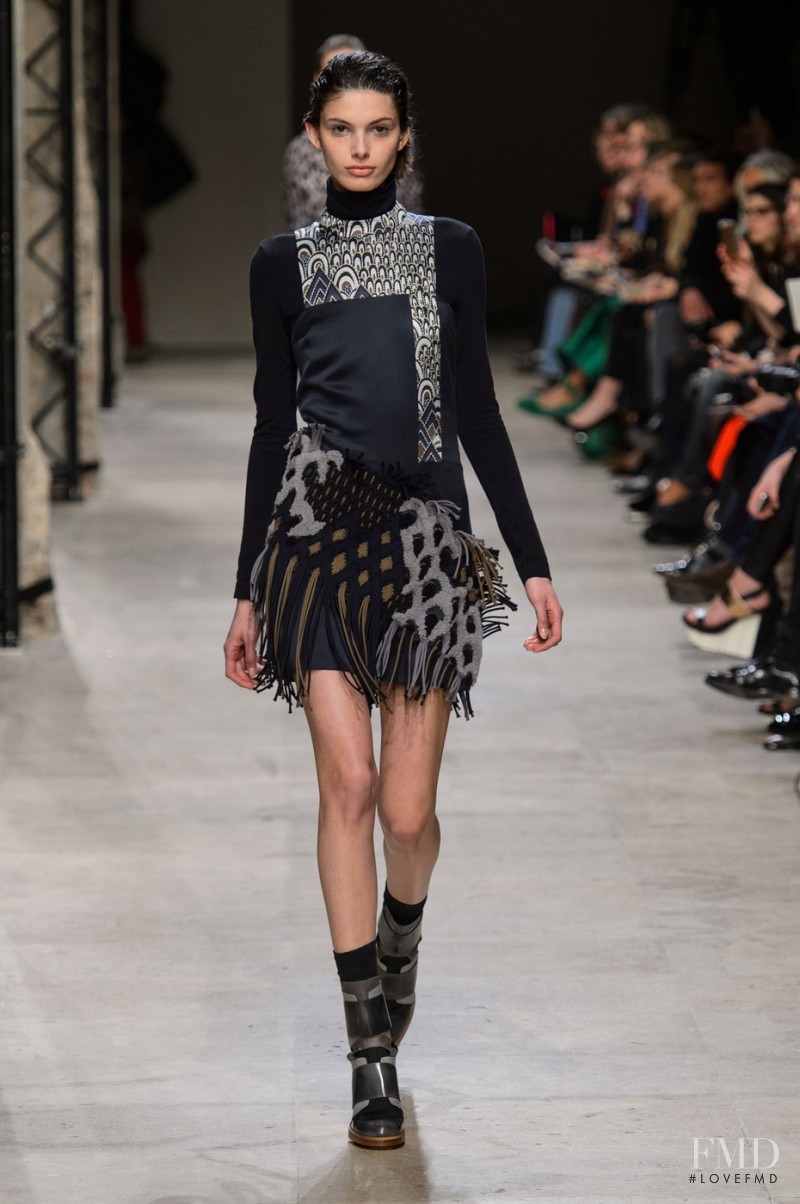 Giulia Manini featured in  the Leonard fashion show for Autumn/Winter 2015