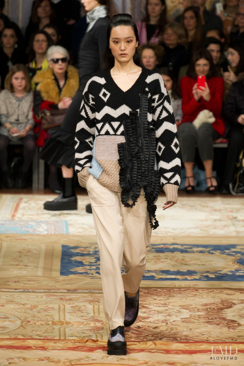 Yue Han featured in  the Antonio Marras fashion show for Autumn/Winter 2015