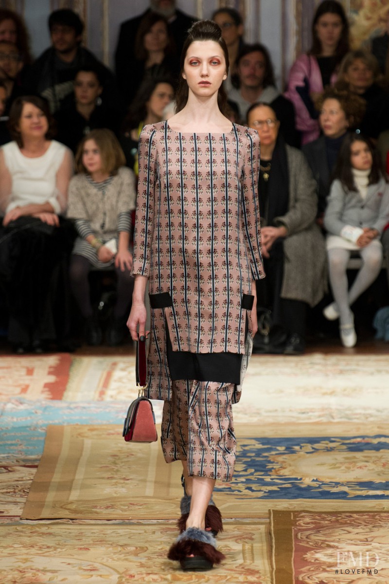 Anastasiia Gorshenina featured in  the Antonio Marras fashion show for Autumn/Winter 2015