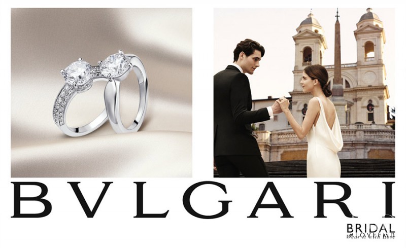 Klaudia Bulka featured in  the Bulgari Bridal Collection advertisement for Spring/Summer 2015