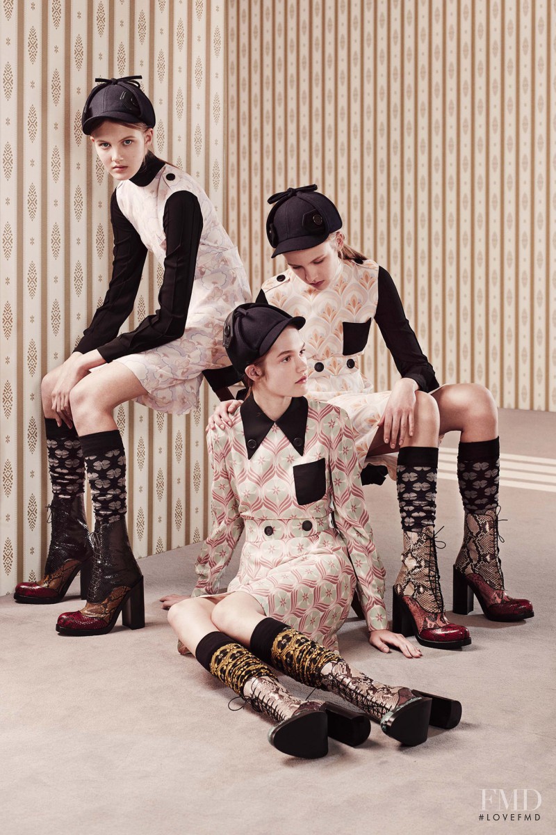 Dasha Maletina featured in  the Miu Miu lookbook for Pre-Fall 2015