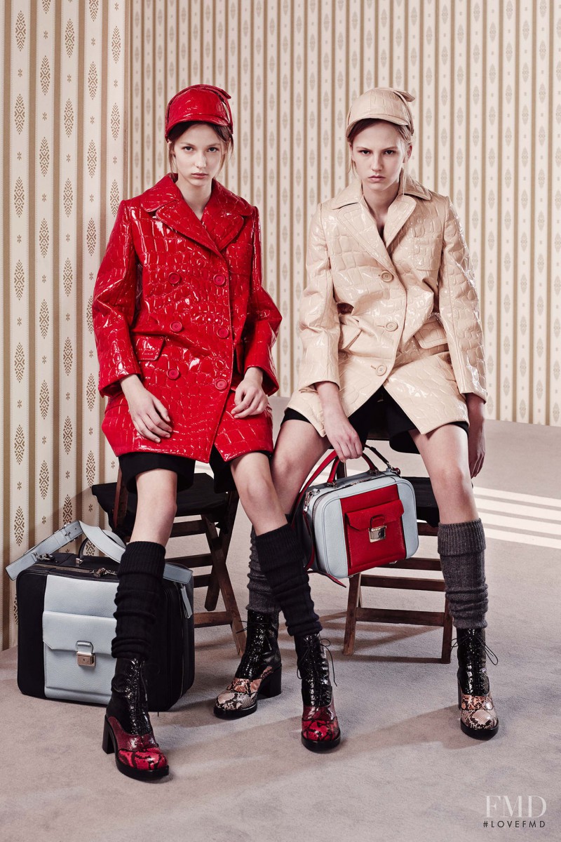 Ala Sekula featured in  the Miu Miu lookbook for Pre-Fall 2015